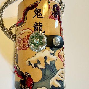 Collectible Little Earth Chinese Dragon Metal Purse/Crossbody Handbag